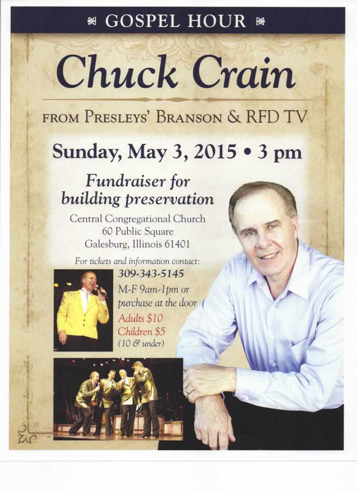 Chuck Crain Concert - May 3, 2015, at Central  Congregational Church